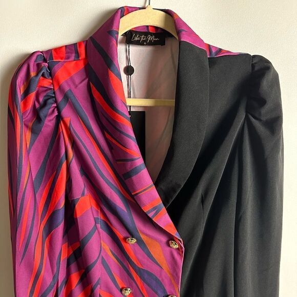 Color block button down midi dress - Picture 7 of 13